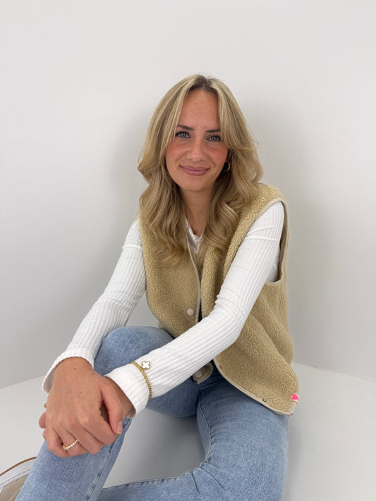 Weste im Teddylook Molly - beige
