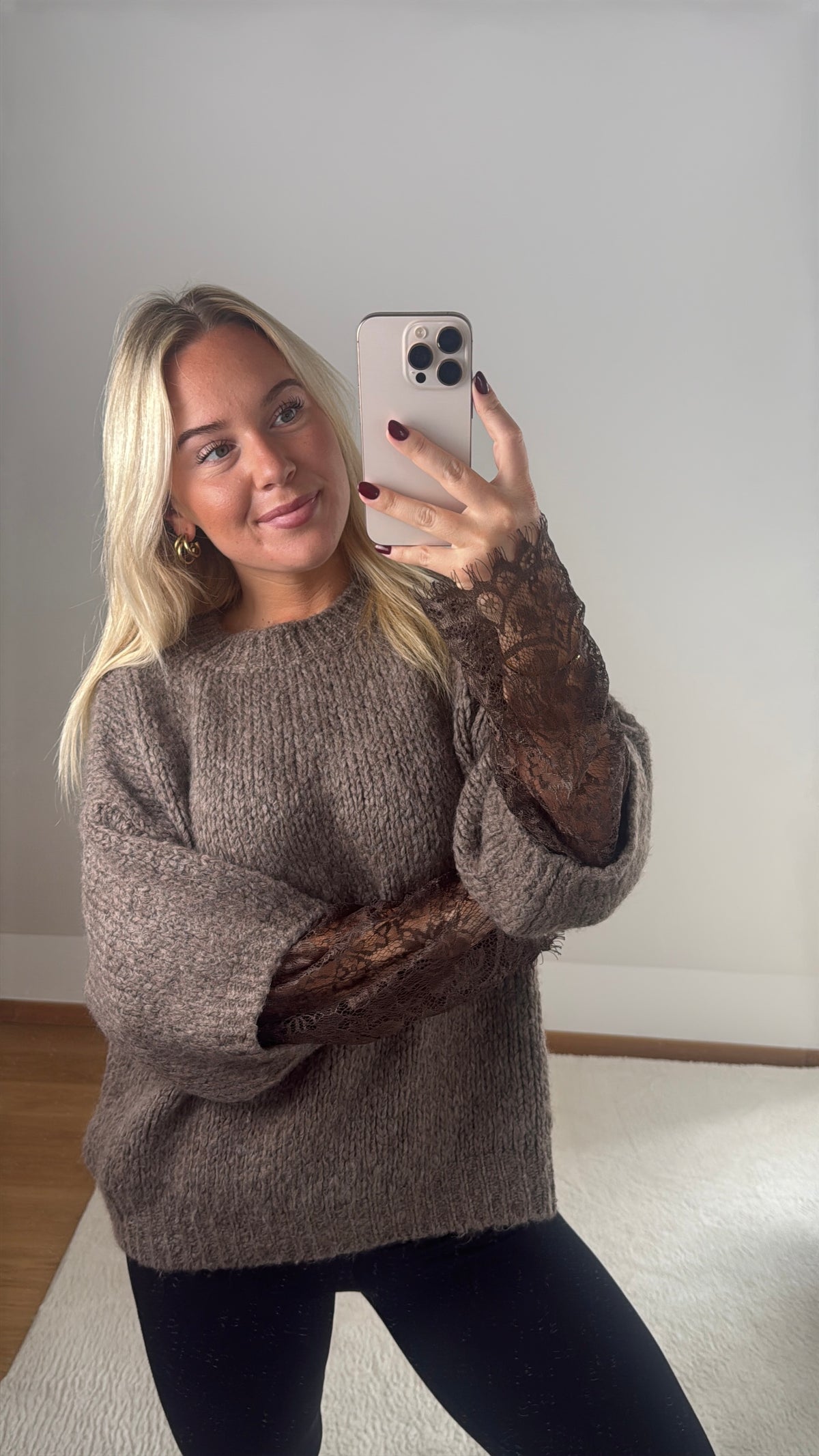 Strickpullover Louisa mit Spitze