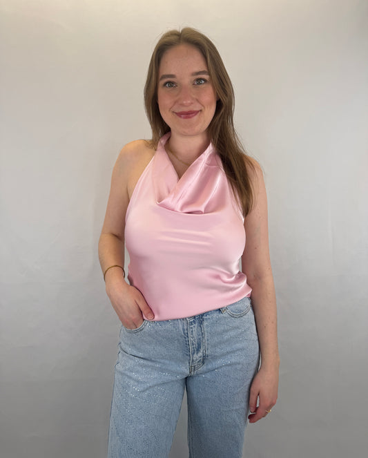 Neckholder Satintop Luna - rosa
