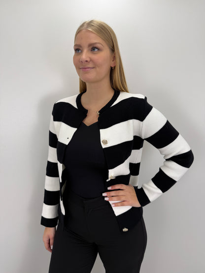 Cardigan Victoria - schwarz/weiß