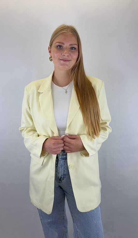 Oversize Blazer Jara - pastellgelb