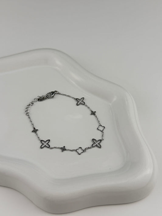 Armband - Flowers silber