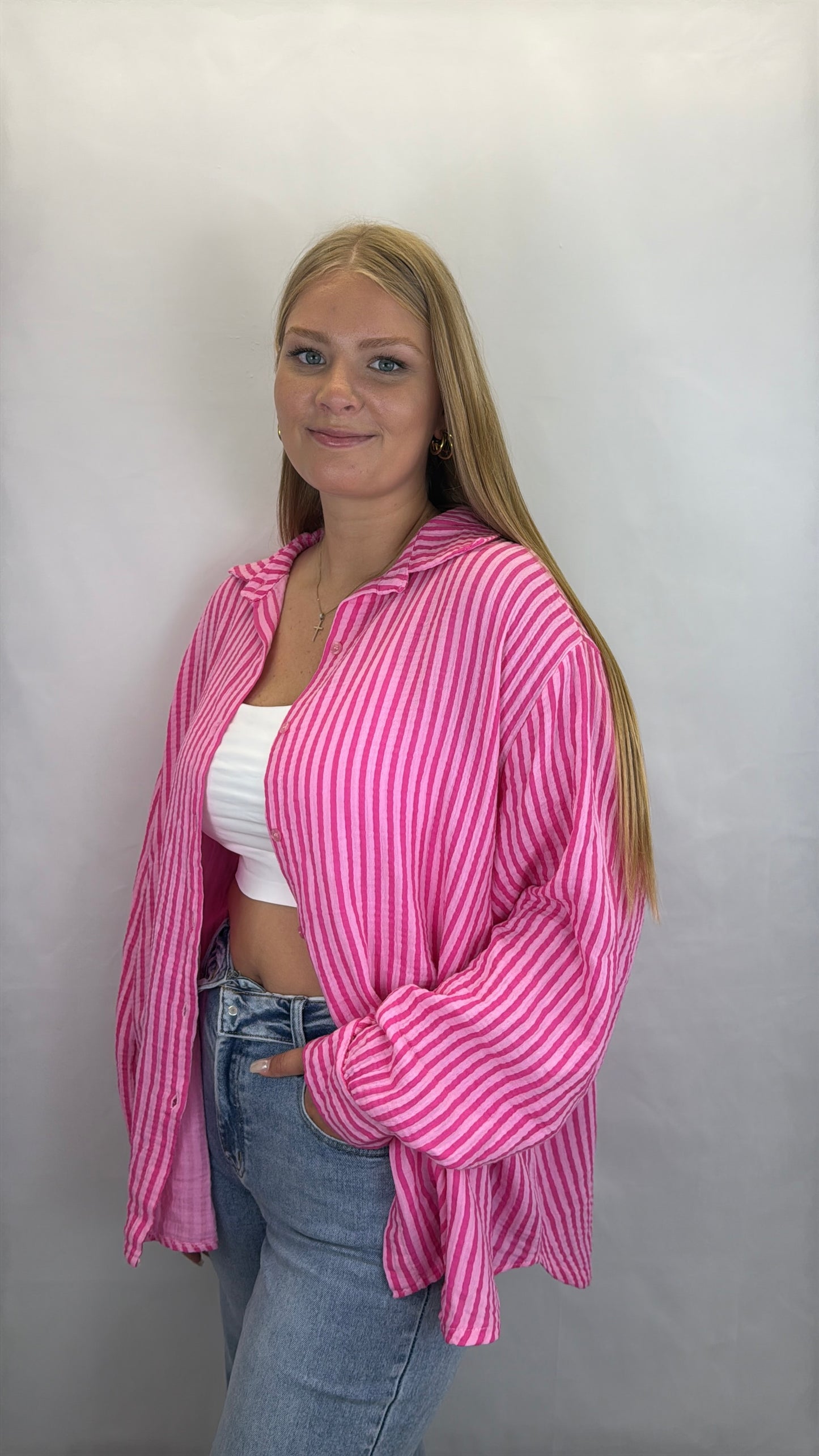 Musselinbluse Gina - rosa/pink
