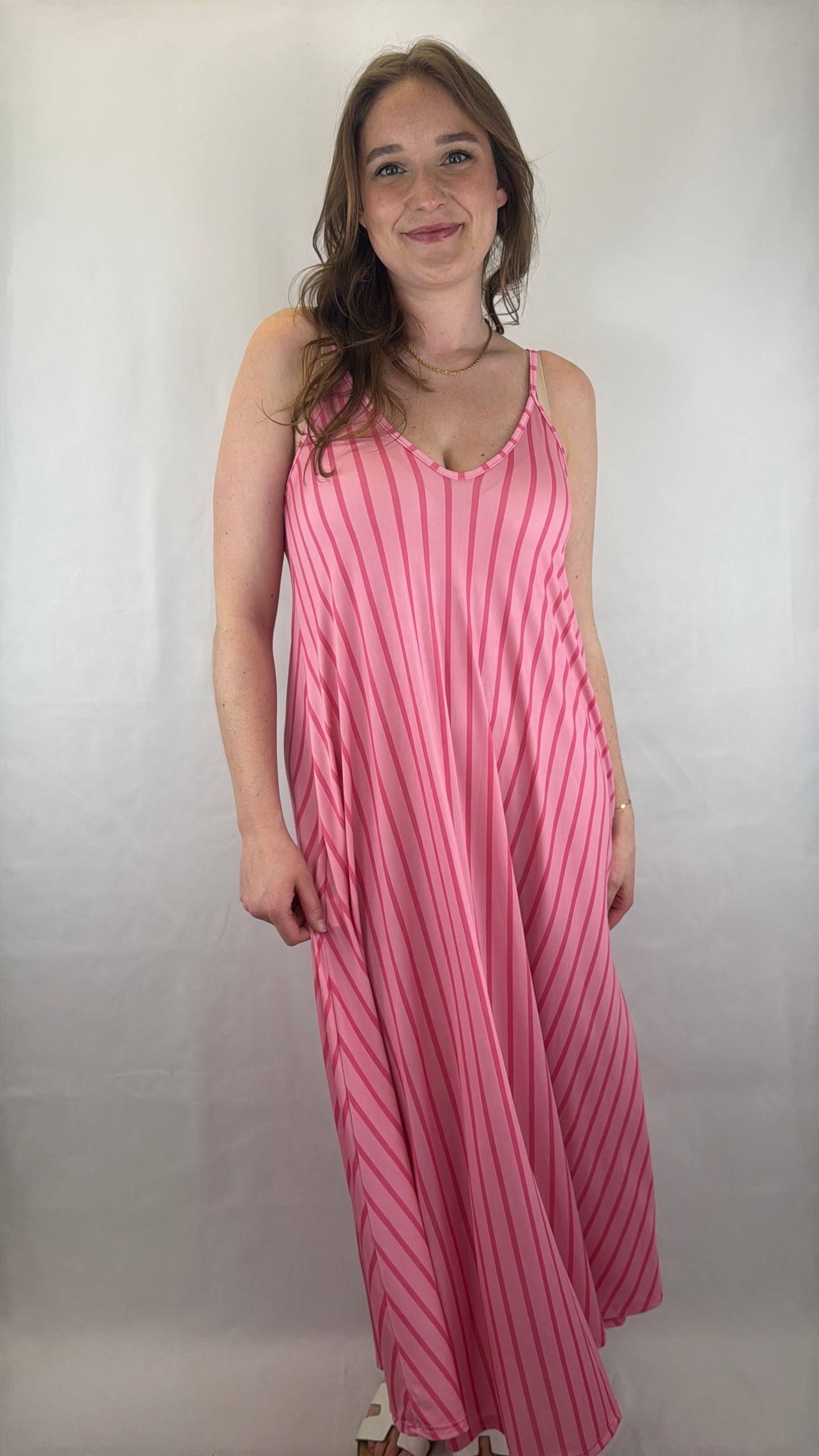 Langes Kleid Sina - rosa/pink