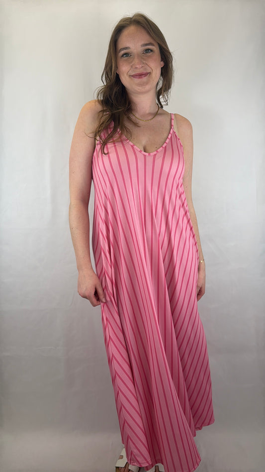 Langes Kleid Sina - rosa/pink