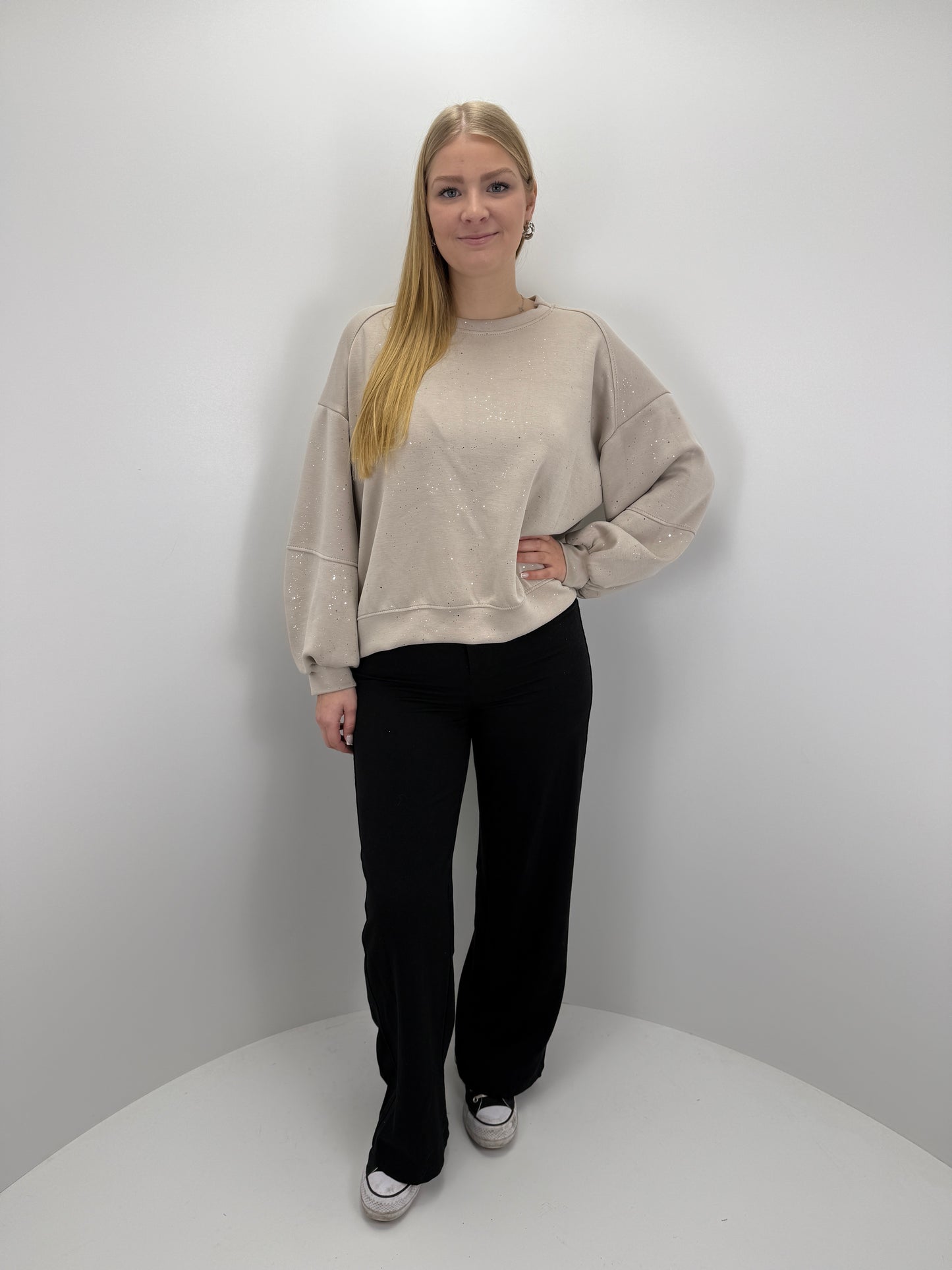 Sweatshirt Shiny - beige