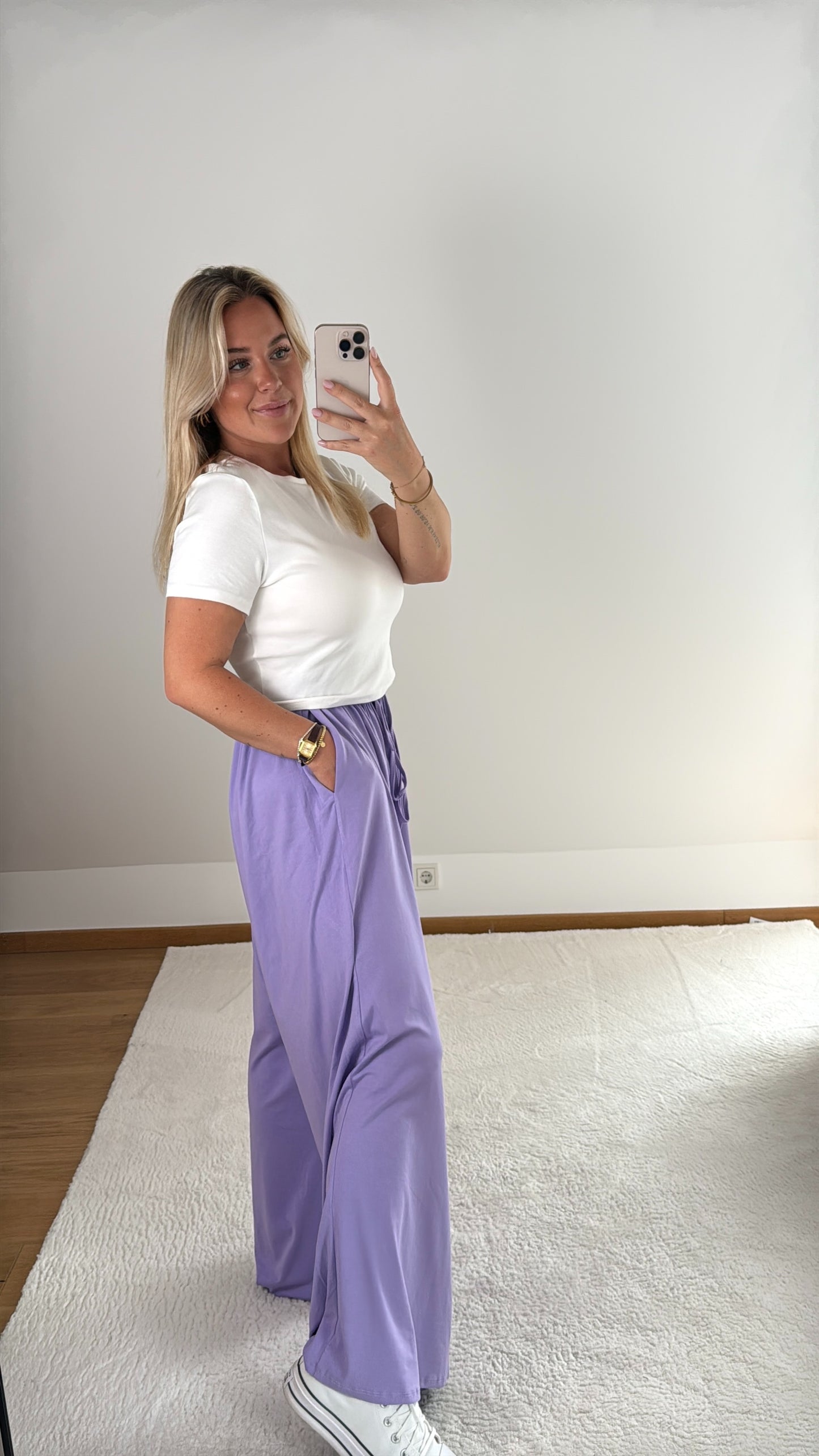 Weite Hose Jessy - flieder