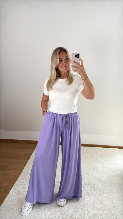Weite Hose Jessy - flieder