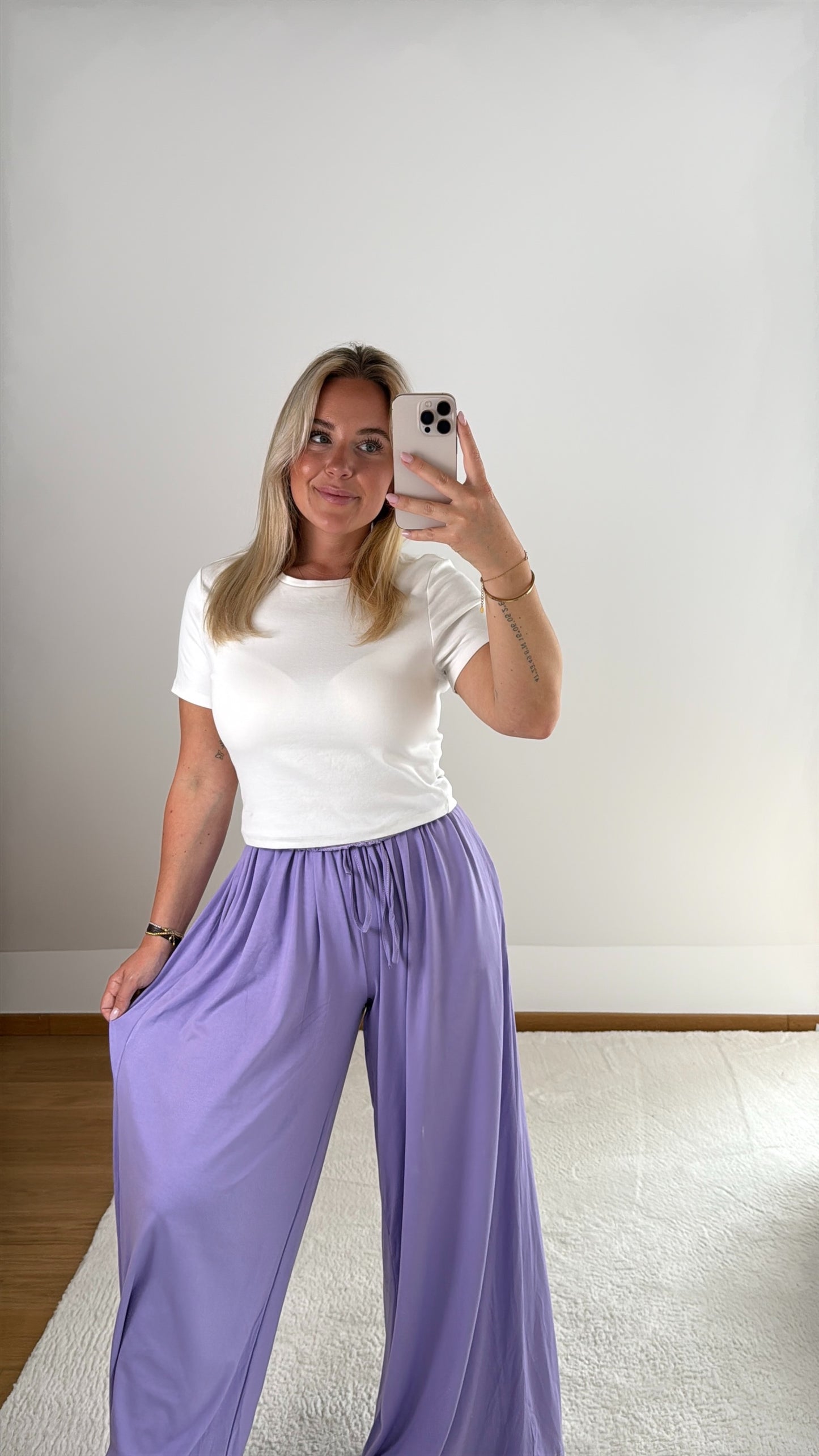Weite Hose Jessy - flieder