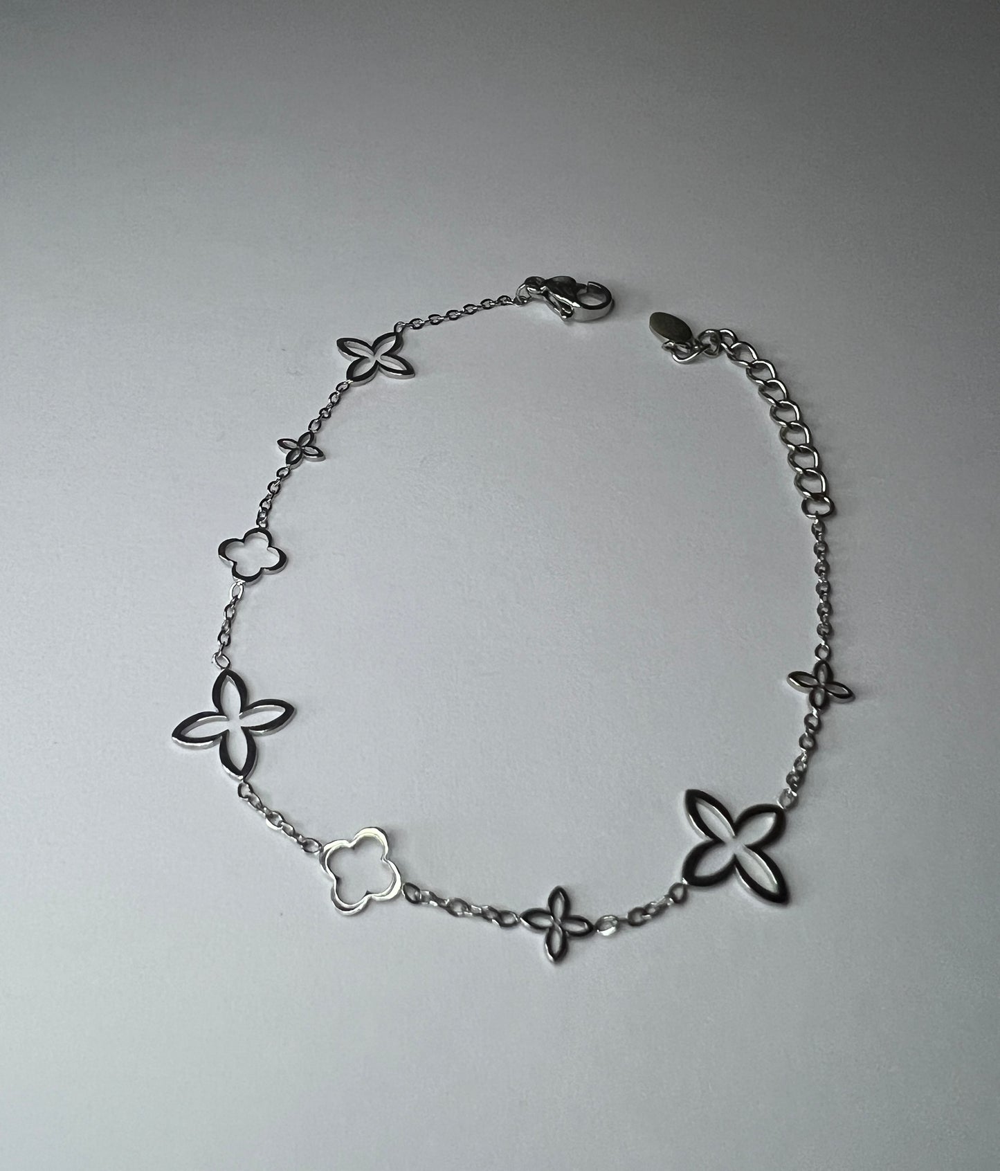 Armband - silver Flowers